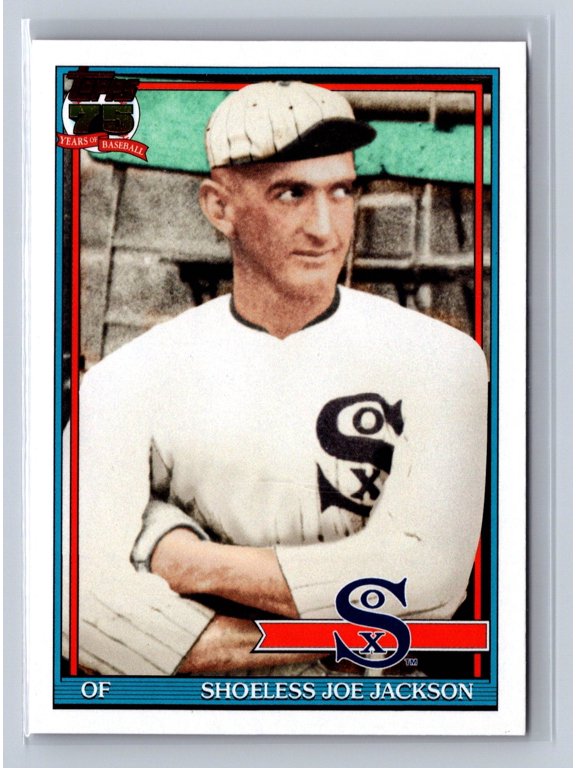 Collectible 2026 Topps Series 1 1991 Shoeless Joe Jackson T91-27 Chicago White Sox Baseball Card Chicago White Sox MLB Baseball Trading Card