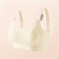 thumbnail image 2 of iHPH7 Seamless Push Up Bra for Women Wirefree Lifting Support Everyday T-shirt Bras Padded Wide Adjustable Straps Full Coverage Daily Wear Breathable Bras White XXL, 2 of 3