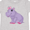 thumbnail image 4 of Inktastic Cute Purple Hippo Girls Toddler T-Shirt, 4 of 5