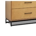 thumbnail image 4 of Benjara Larie Wide Dresser Chest with 6 Drawers, Bar Handles, Light Oak Brown, 4 of 6