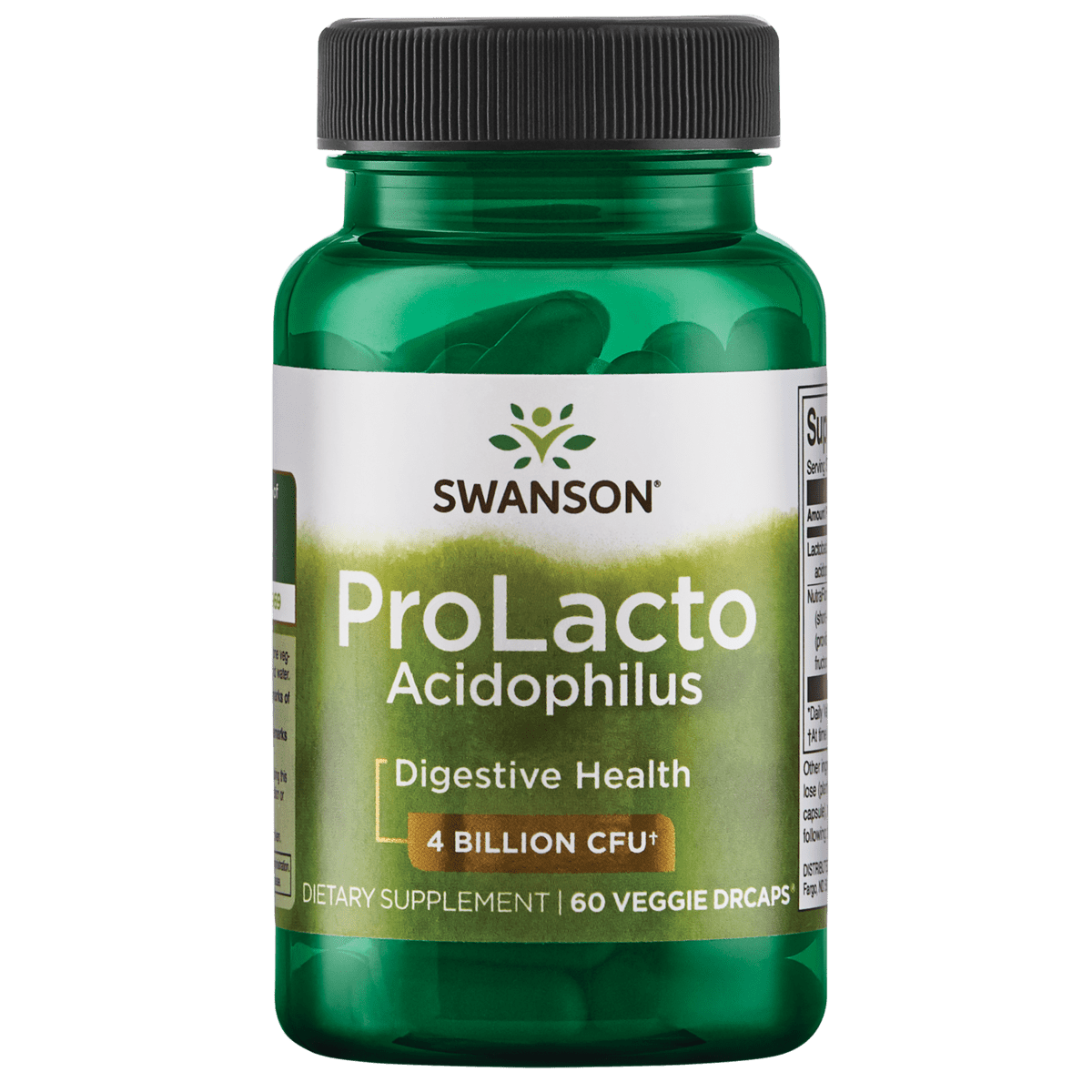 Swanson Prolacto Acidophilus 4 Billion Cfu 60 Veggie DrCapsules