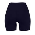 thumbnail image 5 of Wyobmus Womens Biker Shorts With Phone Pockets Slim Fit Soft High Waisted Yoga Shorts Stretch Tummy Control Workout Gym Shorts S-2X B-Navy, 5 of 6