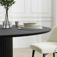 thumbnail image 3 of Dovelina 46" Wooden Dining Table Round Kitchen Table for Dining Room, Black, 3 of 9