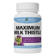 Natural Wellness Maximum Milk Thistle - Liver Cleanse, Detox & Repair - Protects Your Liver Against All Forms of Toxins - Pure Silybin Phytosome 720mg Per Day - 90 Vegetarian Capsules: 30-Day Supply