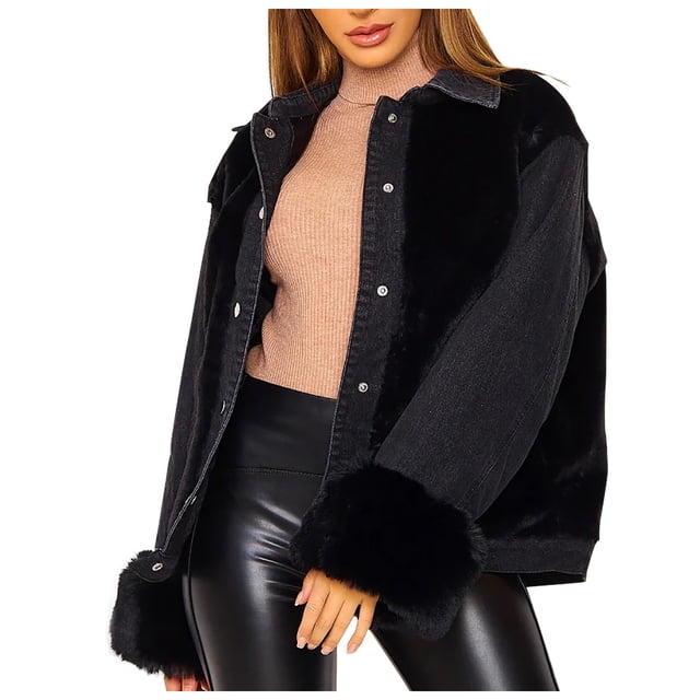 CEHVOM Mode Femmes Cardigan Décontracté en Peluche Patchwork Veste Manteau Liquidation
