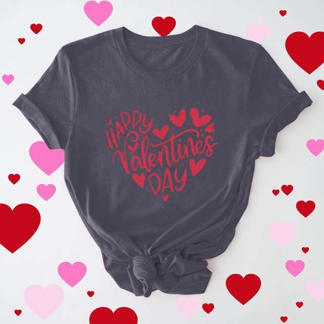 Cadeau de Saint-Valentin pour Femmes, T-shirt Décontracté à Manches Courtes et Col Rond avec Imprimé Arbre de Noël