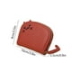 thumbnail image 3 of Cartera pequeña personalizada para mujer sintética de cuero | Portatarjetas con cremallera Mini Bolso Azul Rojo Naranja | Diseño compacto de 9 ranuras | Forma mona, encaja en el bolsillo o bolso, 3 of 6