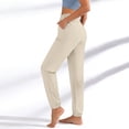 thumbnail image 6 of Pants for Women Over 50 Quick Dry Pants Elastic Waist Stretch Active Breathable Athletic Pant Beige S, 6 of 7