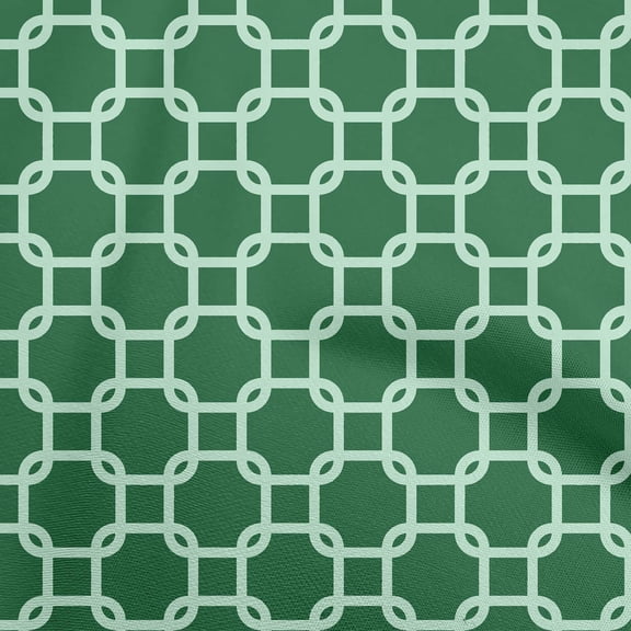 oneOone Cotton Poplin Twill Green Fabric Chain Quilting Supplies Print Sewing Fabric By The Yard 56 Inch Wide