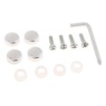 thumbnail image 4 of Almencla 3xSteel License Plate Frame Screws Fasteners + Smooth Screw Caps Set 3 Pcs, 4 of 8