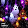 thumbnail image 6 of Woaeety Halloween Lights Decorations, 16 FT 30 LED Waterproof 3D Pumpkin Bat Ghost Battery Operated String Lights with Timer, 8 Lighting Modes Fairy Light for Home Window Indoor Outdoor Halloween Par, 6 of 7