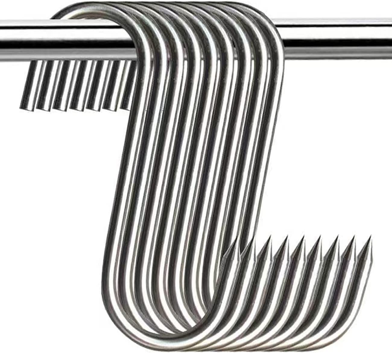 Meat Hooks 5.12''，Premium Stainless Steel Butcher's Hook 20Pcs ,Meat