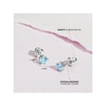 thumbnail image 5 of 925 Sterling Silver Classic 4mm Simulated Aquamarine Prong Set Girls Screw Backs, 5 of 8