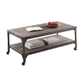 thumbnail image 2 of Acme Gorden Sofa Table Weathered Oak & Antique Nickel, 2 of 5