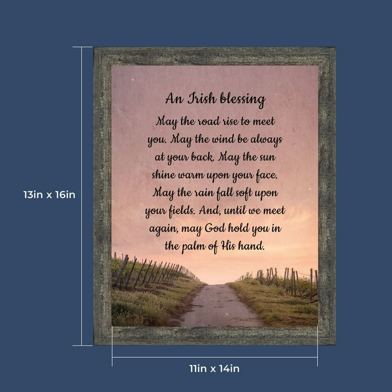 Irish Blessing Wall Decor, Irish Poem framed wall art, St. Patrick's D