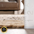 thumbnail image 2 of DN HANDICRAFT Farmhouse Rug Genuine Beige Rectangle Handmade Reversible Braided Jute Area Rug for Living Room (3x6 Sq Feet), 2 of 4