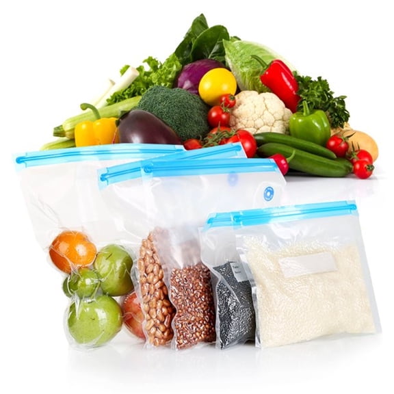 5Pcs 12x13 Inch Reusable Sous Vide Storage Bags Kit Food Vacuum Sealed Bags for Long Term Preservation and Kitchen Meal Management