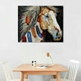 thumbnail image 2 of ONETECH  Horse Native American Decor Colorful Southwestern Indian Horse Canvas Wall Art Framed Poster Prints Native Indian Horse Picture Artwork Home Bedroom Living Room  20x16in, 2 of 6