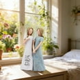 thumbnail image 5 of YaoZQ Blue Sister Friendship Figurine, 5.7 in Hand Painted Resin Willow Statue, Sentimental Birthday Gift for Friend Soul Sister Decor, 5 of 5