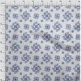 thumbnail image 4 of oneOone Rayon Royal Blue Fabric Florals Craft Projects Decor Fabric Printed By The Yard 56 Inch Wide, 4 of 6