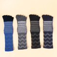 thumbnail image 3 of Wuxian Wool Socks Toe Socks Striped Thermal Fuzzy Thick Crew Socks Winter Hiking Crew Length Stockings Sports Cozy Casual Breathable Socks,Dark Gray,L, 3 of 3