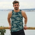 thumbnail image 6 of Balery Fish Style Pattern Men's Workout Tank Top Gym Muscle Tee Fitness Bodybuilding Sleeveless T Shirt Quick Dry Fit Muscle Tank Top Slim-Fit Tank-Small, 6 of 7