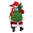 thumbnail image 3 of Kurt Adler 10.5-Inch Fabriché Santa with Red Luggage, 2-Piece Set, 3 of 7