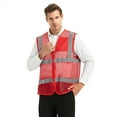 thumbnail image 2 of GOGO Unisex High Visibility Zipper Front Breathable Safety Vest, Mesh Volunteer Activity Vest-Green-M, 2 of 4