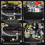 V8 Engine Model Kit That Works, 1394 PCS Advanced Collectible Engine Building Block Sets with Lights & Spray