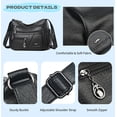 thumbnail image 6 of Crossbody Purse for Women Ladies Soft PU Leather Shoulder Bag with Multiple Pockets, Large Handbag Fashion Tote Top Handle Satchel, Blue, 6 of 7