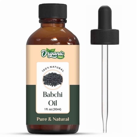 Organic Zing Babchi (Psoralea Corylifolia) Oil | Pure & Natural Carrier Oil for Skincare, Massage, Aroma & Diffusers - 30ml/1.01fl oz
