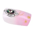 thumbnail image 4 of DIY 10 Piezas Set 3D Rhinestone Charm Decoraciones Guitar Bow Flo Plata verde, 4 of 6