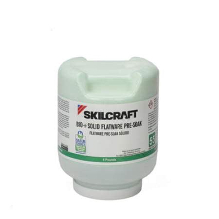 

AbilityOne 7930016949778 SKILCRAFT Bio+ Flatware Pre-soak 8 lb Bottle 2/Carton