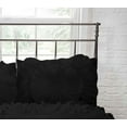 thumbnail image 5 of D.N.G. BEDDINGS 5 Piece 100% Egyptian Cotton Circle Ruffle Comforter Set, 550 GSM Filled Microfiber - Twin/TwinXL Size, Black Color - 800 Thread Count, 5 of 5