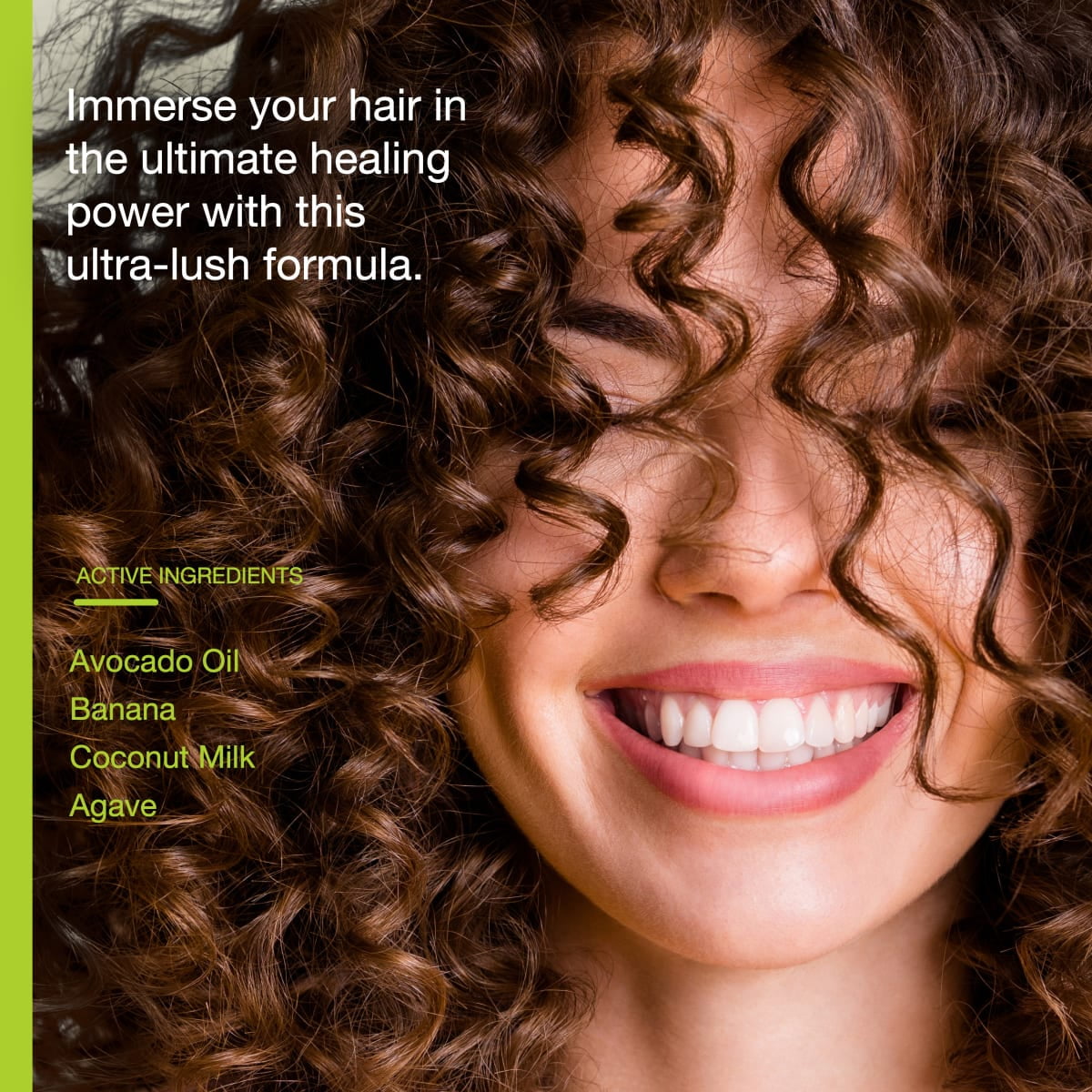 Raw Sugar Healing Power Hair Masque with Avocado Oil, Banana, Coconut Milk, and Agave - 12 fl oz