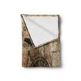 thumbnail image 2 of Abandoned Soft Flannel Fleece Blanket, Rusty Vintage Bicycle Left on the Street Urban Transportation Theme, Cozy Plush for Indoor and Outdoor Use, 50" x 70", Brown Pale Brown Green, by Ambesonne, 2 of 5