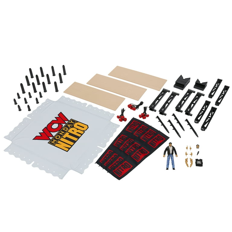 スポーツ WWE WCW Elite Ultimate Ring + Bischoff WWE Ultimate Edition WCW Monday Nitro Ring w/ Eric Bischoff