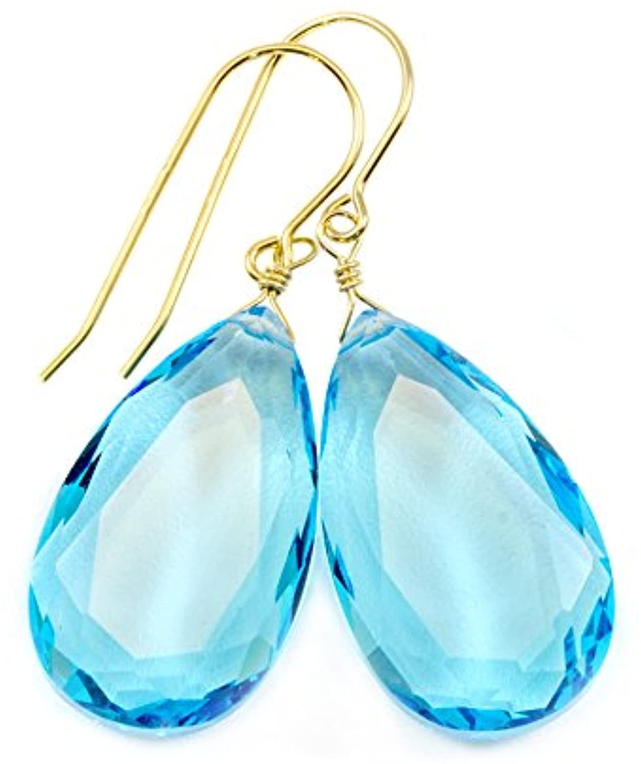 FACETED yellow ACRYLIC CRYSTAL BRIOLETTE SILVER PLATED DROP EARRINGS HOOK 