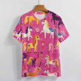 thumbnail image 4 of Cool Horse T-Shirt O Neck Retro Print Big Size T-Shirts Short Sleeve Tees Womens Pretty Design, 4 of 5