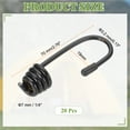 thumbnail image 2 of 1/4"(7mm) Bungee Cord Hooks, Heavy Bungee Shock Cord Hook Spiral Wire Hooks End, Black 20 Pcs, 2 of 7
