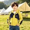 thumbnail image 5 of Mifsaly Boys Windbreaker Jacket Zip Up Hooded Jackets Color Block Windproof Lightweight Outerwear with Zipper Pockets for Fall Outdoor, 5 of 6