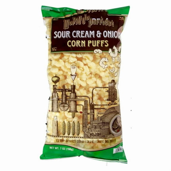Trader Joes World's Puffiest Sour Cream & Onion Corn Puffs 7 oz