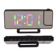 thumbnail image 1 of Horloge Numérique à Grand Écran avec Projection Miroir, Multifonction, LED RVB, avec Alarme Électronique, Horloge de Chevet à Grand Affichage, Horloge Électronique Moderne, Numérique Couleur RVB, 1 of 1