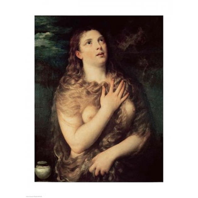 Posterazzi BALXIR271498 Mary Magdalene Affiche Imprimée par Titian - 18 x 24 Po.