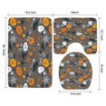 thumbnail image 3 of Gray Halloween Boo Icons Bathroom Rugs Sets 3 Piece,Toilet Cover Set,Absorbent Non Slip Bathroom Mats Sets with U-Shaped Contour Rug Toilet Rug Set, 3 of 5