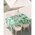 thumbnail image 3 of 60x84 Inch Outdoor Tablecloth with Umbrella Hole Zipper Rectangle Green Leaves Rectangular Tablecloths Outside Waterproof Summer Botanical Pastoral Plants Watercolor Patio Table Cover for Picnic, 3 of 8