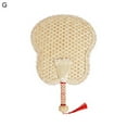 thumbnail image 2 of Travelwant Natural Raffia Tropical Hand Fans Natural Raffia Fans Handmade Palm Leaf Handheld Bamboo Fan Chinese Style Hand Weaving Fan for Summer Cooling Supplies Home Wall Decor, 2 of 2
