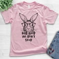 thumbnail image 2 of Kids Hip Hop Ya Don't Stop Rabbit Shirt, Youth Kids Boy Girl T-Shirt, Easter Shirt, Easter Bunny Tee, Hipster, Light Pink, Medium, 2 of 4