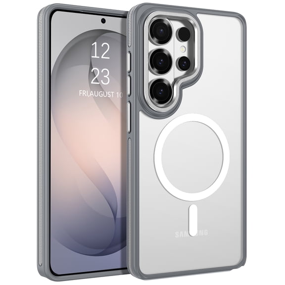 YINLAI Samsung S26 Ultra Case Compatible with MagSafe,Upgraded Camera Protection Slim Non-Slip Translucent Matte Phone Case for Samsung S26 Ultra 6.9",Grey