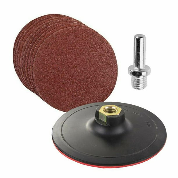 10pcs Mixed Grit Sandpapers 125mm Sanding Discs with Backing Pad